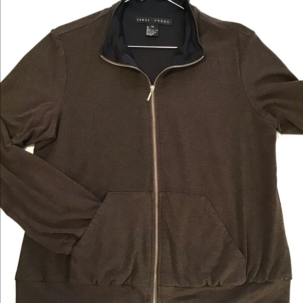 YANSI FUGEL: Jersey Knit zip up jacket